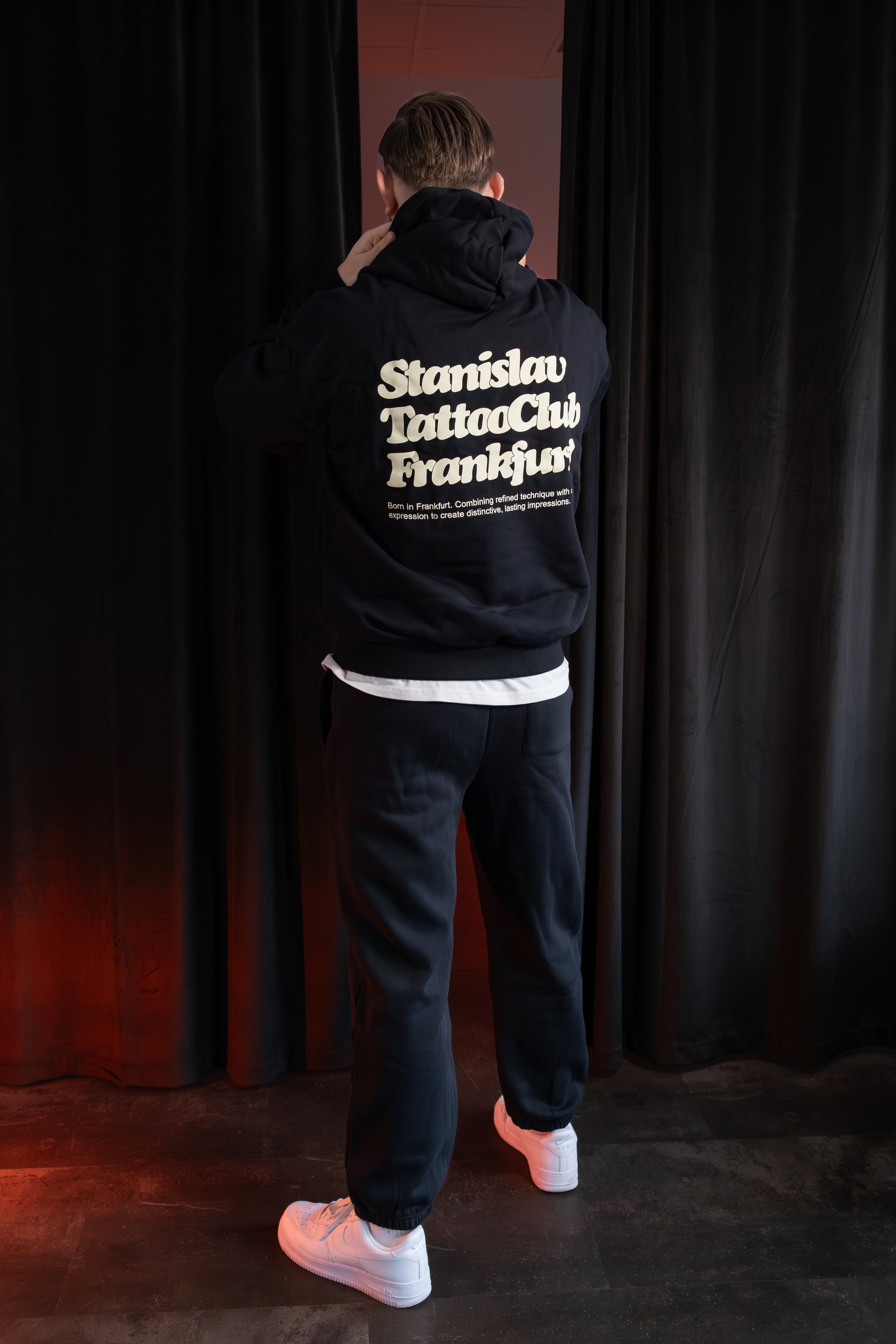 Tattoo Club Hoodie oversized • schwarz